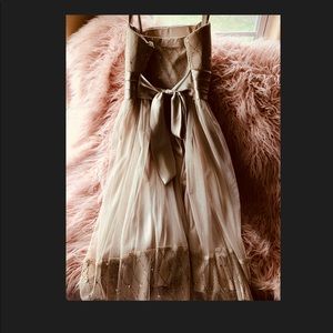 Champagne color cocktail dress